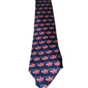 Museum Artifacts‎ USA Maps Tie American Spirit Patriotic Silk Necktie